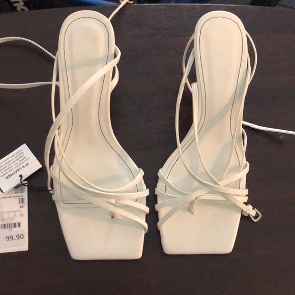 zara square toe heels